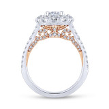 Gabriel & Co. 14k Two Tone Gold Embrace Double Halo Engagement Ring - ER13890O3T44JJ photo 2