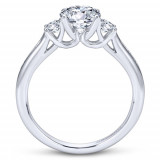 Gabriel & Co. 14k White Gold Contemporary 3 Stone Engagement Ring - ER7473W44JJ photo 2