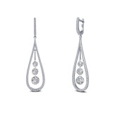 Lafonn Fancy Hoop Drop Earrings - 8E024CLP00 photo