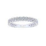 Gabriel & Co. 14k White Gold Diamond Stackable Ladies' Ring photo 4