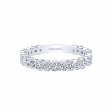 Gabriel & Co. 14k White Gold Diamond Stackable Ladies' Ring photo