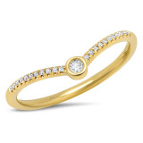 Shy Creation 14k Yellow Gold Diamond Womens Ring - SC55003595 photo