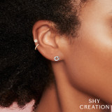 Shy Creation 14k White Gold Diamond Earrings - SC55009821 photo