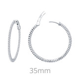 Lafonn 1.77 CTW Hoop Earrings - E3006CLP00 photo