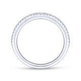 Gabriel & Co. 14k White Gold Contemporary Anniversary Wedding Band - WB14420R4W44JJ photo 2