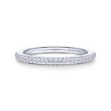 Gabriel & Co. 14k White Gold Contemporary Anniversary Wedding Band - WB14420R4W44JJ photo