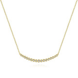 Gabriel & Co. 14k Yellow Gold Lusso Diamond Bar Necklace - NK5796Y45JJ photo