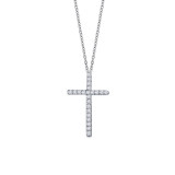 Lafonn 0.22 CTW Cross Necklace - P0072CLP18 photo