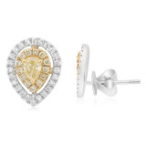 Roman & Jules Two Tone 18k Gold Studs - KE1857WY-18K photo 3