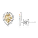 Roman & Jules Two Tone 18k Gold Studs - KE1857WY-18K photo