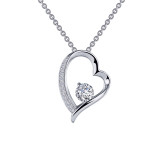 Lafonn Open Heart Pendant Necklace - P0222CLP20 photo