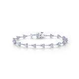 Lafonn Platinum Heart Station Bracelet - B0171CLP72 photo