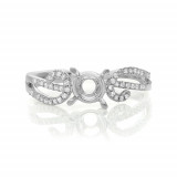 Roman & Jules 14k White Gold Swirl Engagement Ring - ur1182w-1 photo