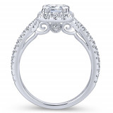 Gabriel & Co. 14k White Gold Contemporary Halo Engagement Ring - ER12636E4W44JJ photo 2