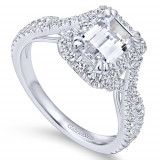 Gabriel & Co. 14k White Gold Contemporary Halo Engagement Ring - ER12636E4W44JJ photo 3
