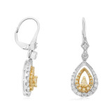 Roman & Jules Two Tone 18k Gold Drop Earrings - 1023-1 photo