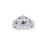 Roman & Jules 14k White Gold Halo Engagement Ring - 1114-1 photo