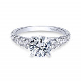 Gabriel & Co. 14k White Gold Contemporary Straight Engagement Ring - ER11737R6W44JJ photo