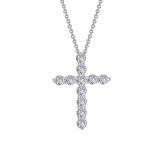 Lafonn 1.87 CTW Cross Necklace - P2014CLP18 photo