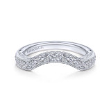 Gabriel & Co. 14k White Gold Contemporary Curved Wedding Band - WB9333W44JJ photo