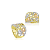 Roman & Jules Three Tone 14k Gold Diamond Ring - KR2503YWR photo 3