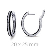 Lafonn 2.85 CTW Oval Hoop Earrings - E3028CBP00 photo