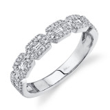 Shy Creation 14k White Gold Diamond Baguette Ring - SC55011258 photo