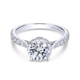 Gabriel & Co. 14k White Gold Infinity Straight Engagement Ring - ER13853R4W44JJ photo