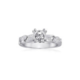 Roman & Jules 14k White Gold Straight Engagement Ring - 1043-1 photo