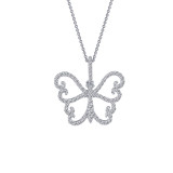 Lafonn Butterfly Pendant Necklace - 9P048CLP18 photo