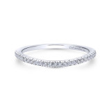 Gabriel & Co. 14k White Gold Contemporary Curved Wedding Band - WB12610R4W44JJ photo
