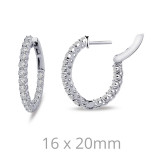 Lafonn 1.8 CTW Oval Hoop Earrings - E3026CLP00 photo