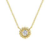 Gabriel & Co. 14k Yellow Gold Bujukan Diamond Necklace - NK4764Y45JJ photo