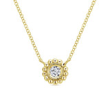 Gabriel & Co. 14k Yellow Gold Bujukan Diamond Necklace - NK4764Y45JJ photo