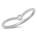 Shy Creation 14k White Gold Diamond Womens Ring - SC55003594 photo