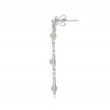Roman & Jules 18k White Gold Triple Drop Pearl & Diamond Earrings - ke1554wprl-18k photo 2