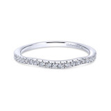 Gabriel & Co. 14k White Gold Contemporary Curved Wedding Band - WB11794R3W44JJ photo