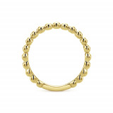 Gabriel & Co. 14k Yellow Gold Beaded Fashion Stackable Ring photo 2