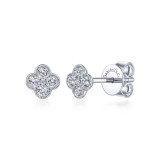 Gabriel & Co. 14k White Gold Lusso Diamond Stud Earrings - EG13715W45JJ photo