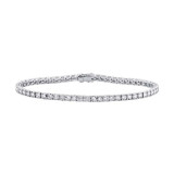 Shy Creation 14k White Gold Diamond Tennis Bracelet - SC55002330 photo