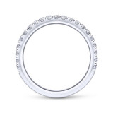 Gabriel & Co. 14k White Gold Contemporary Anniversary Wedding Band - WB13904R4W44JJ photo 2