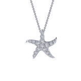 Lafonn Whimsical Starfish Necklace - N0177CLP20 photo