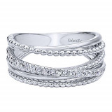 Gabriel & Co. Sterling Silver Sapphire Band photo