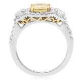 Roman & Jules Two Tone 18k Gold 3 Stone Diamond Engagement Ring - KR1106WY-18K photo 2