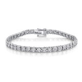 Shy Creation 14k White Gold Diamond Tennis Bracelet - SC55002952 photo