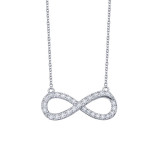 Lafonn 0.48 CTW Infinity Necklace - N2011CLP18 photo