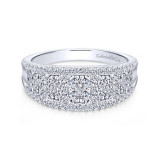 Gabriel & Co. 14k White Gold Lusso Diamond Ring - LR51342W45JJ photo