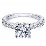 Gabriel & Co. 14k White Gold Contemporary Straight Engagement Ring - ER12293R6W44JJ photo