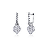 Lafonn Platinum Heart Earrings - 9E091CLP00 photo