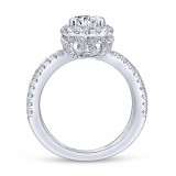 Gabriel & Co. 14k White Gold Rosette Split Shank Engagement Ring - ER12587R4W44JJ photo 2